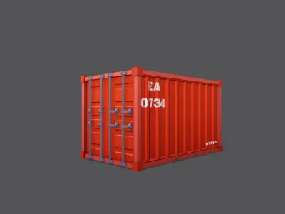 Containers Stylized Cartoon Low-poly 3D model