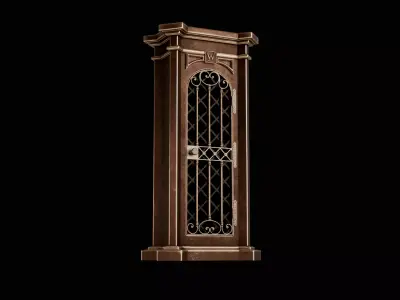 Wine cabinet  Low-poly 3D model
