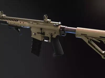 LWRC M6IC Low-poly 3D model