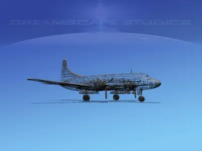 Convair C-131 Bare Metal 3D model