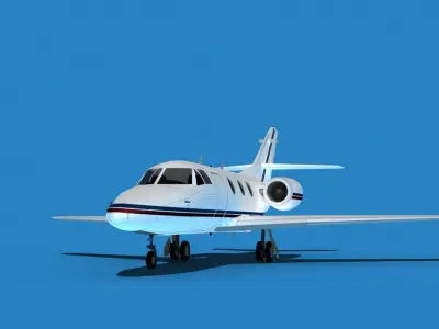 Dassault Falcon 10 V02 3D model