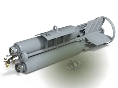 Russian Single bomb bundle RBS-100 AO 25 33 printable moulage  3D model