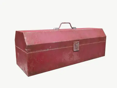 Old Toolbox 3D model Low-poly 3D model