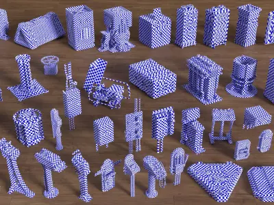 Industrial Units Collection 1 - 40 pieces 3D model