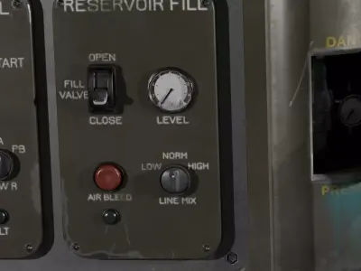 Industrial Control Panel Flow Monitoring Unit 3D model