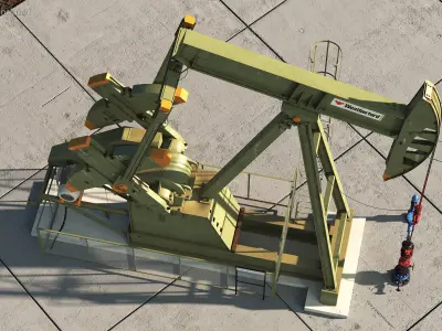 Oil Pump Jack 3D model buy