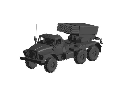 multiple rocket launcher 3D model purchase