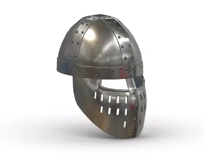Medieval Helmet 07 Low Poly PBR Realistic Low-poly 3D model