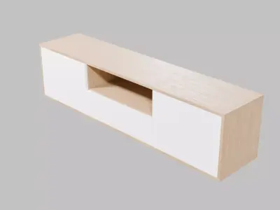 TV Stand Modern Wooden Media Console 3D model