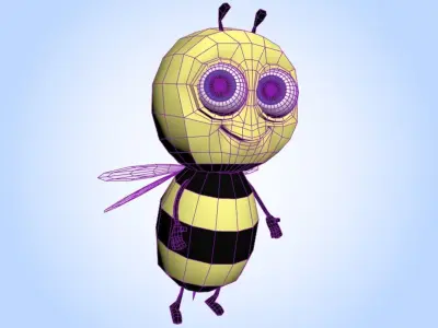 Cartoon Bee 3D model purchase