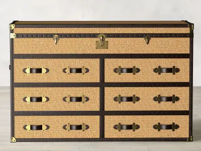 MAYFAIR RATTAN DOUBLE CHEST 3D model