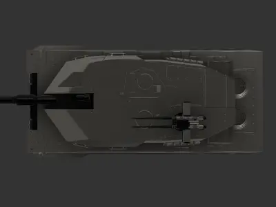 German Leopard 2A7 Low-poly 3D model