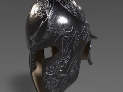 Elite Guardian Helmet  PBR Low Poly Low-poly 3D model
