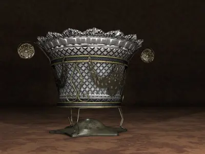 Retro  Candy Bowl  bronze crystal  3D model