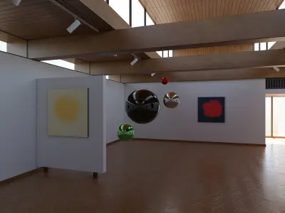 HDRI - Art Museum Gallery Interior 21 - 16384x8192 Texture