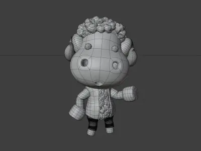 Cute Sheep 3D Illustration 3D model 2