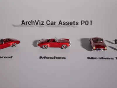 ArchViz Car Assets P01 - Unreal Engine 5 3D model