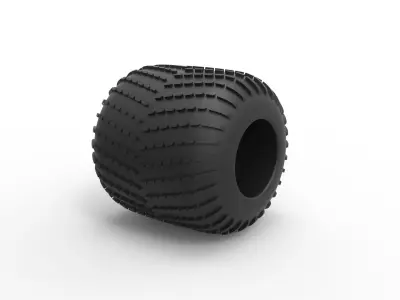 Low pressure tire 8 Scale 1 to 25 3D print model