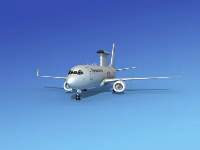 Boeing E-8 Posiedon AEWS Turkey 3D model