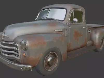 Vintage Rusty Pickup Truck 3D Model 3D model purchase