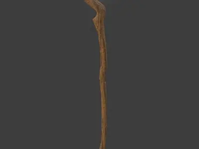 Fantasy Staff Low-poly 3D model get