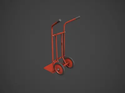 Red Sack Truck Low-poly 3D model