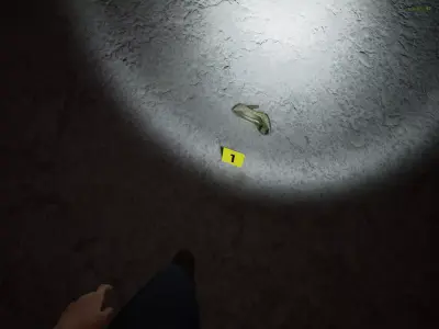 Crime Scene Police Line with Evidence Markers 4K Low-poly 3D model