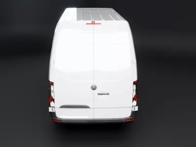 Mercedes Sprinter High Roof Long Low-poly 3D model