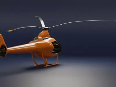 Helicopter  Low-poly 3D model