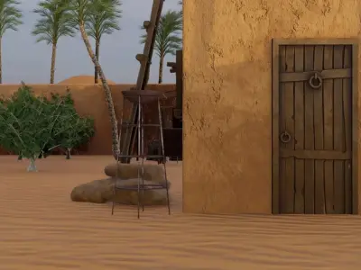 Desert Village Layout 3D model purchase