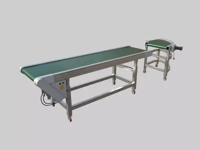 Belt Conveyor Low-poly 3D model purchase