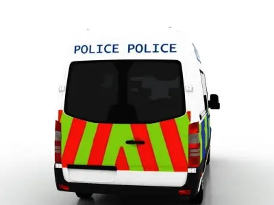Mercedes Benz Sprinter L2H2 2015 England Police Crew Van EU 3D model