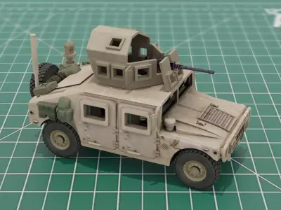 M1114 Armored HMMWV Iraq Pattern 4x4 Army Jeep 3D print model
