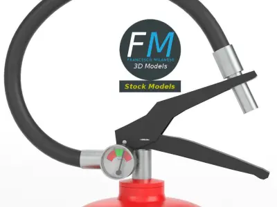 Fire extinguisher 3D model 10