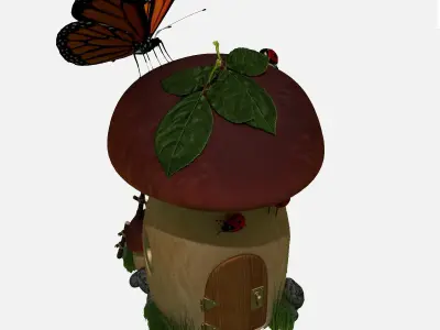 Fairy mushroom home fantasy series 3D model