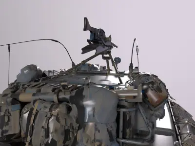 Panhard EBR Low-poly 3D model