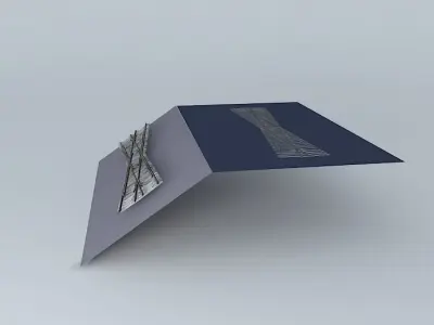 Rail Track Long Crossing Concrete Sleepers Free 3D model