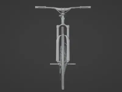 Bicycle gold mountain bike 3D model