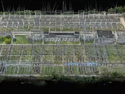 220kV Electrical power substation Gaussian splatting 3D model
