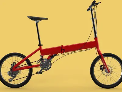 FOLD BICYCLE FOLDING BIKE PORTABLE COMPACT FLIP 3D model