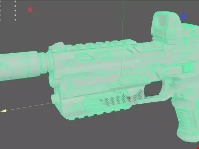 Gun Model 3D model purchase