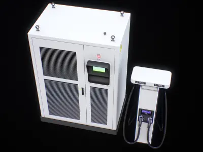 EV Charging Station Zhong PBR 3D model