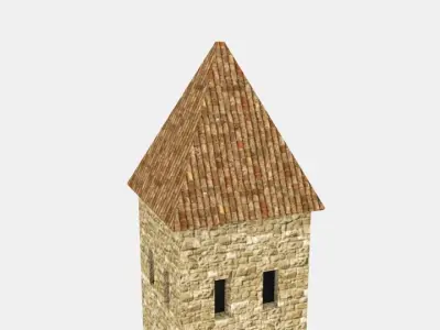 Castle tower Free low-poly 3D model