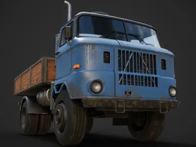 IFA w50 Truck  Low-poly 3D model