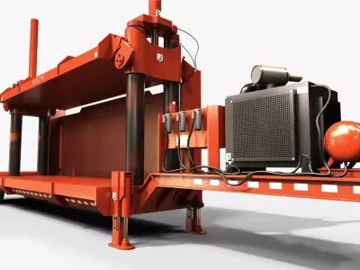Impact V Car Crusher - PBR - Rigged - Textured with 2 types 3D model