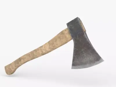 Old dirty Axe Low-poly 3D model