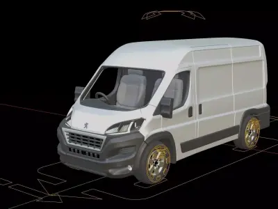 Peugeot Boxer Van 3D model