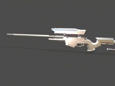 Sniper Gun  Low-poly 3D model