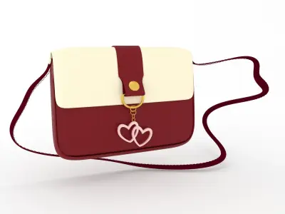 ladies purse bag set 3D Model Pack