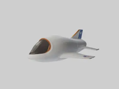 Space Tourism Capsule 1 Low-poly 3D model